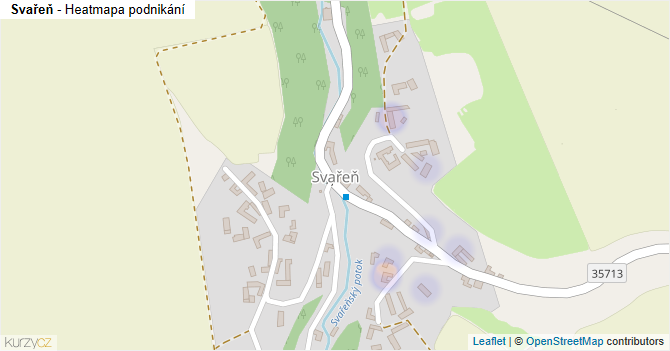 Svařeň - mapa podnikání