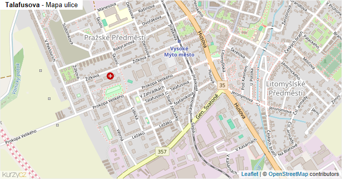 Talafusova - mapa ulice