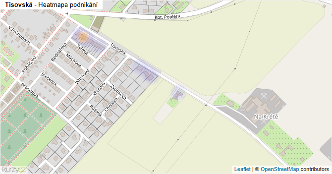 Tisovská - mapa podnikání