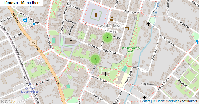 Tůmova - mapa firem