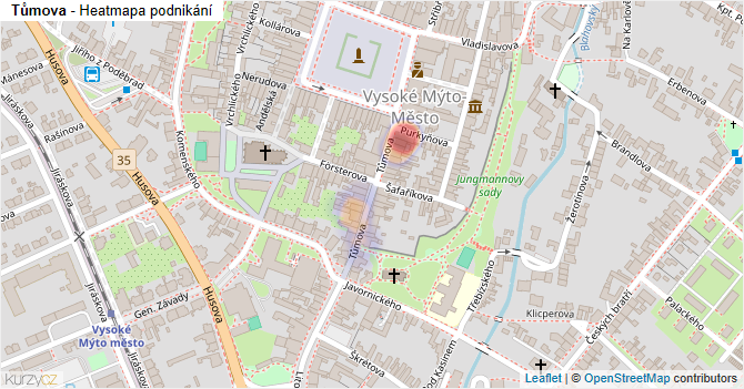 Tůmova - mapa podnikání