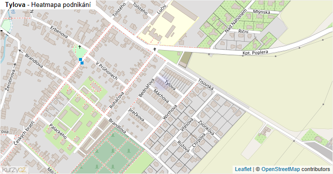 Tylova - mapa podnikání