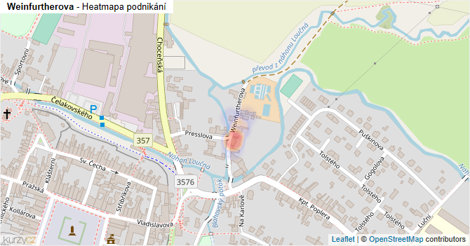 Weinfurtherova - mapa podnikání