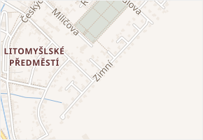 Zimní v obci Vysoké Mýto - mapa ulice