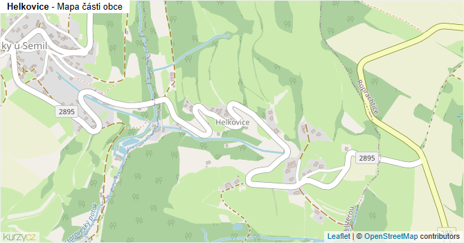 Helkovice - mapa části obce