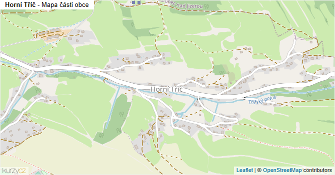 Horní Tříč - mapa části obce