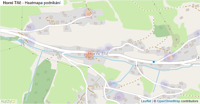 Horní Tříč - mapa podnikání