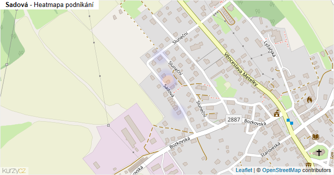 Sadová - mapa podnikání