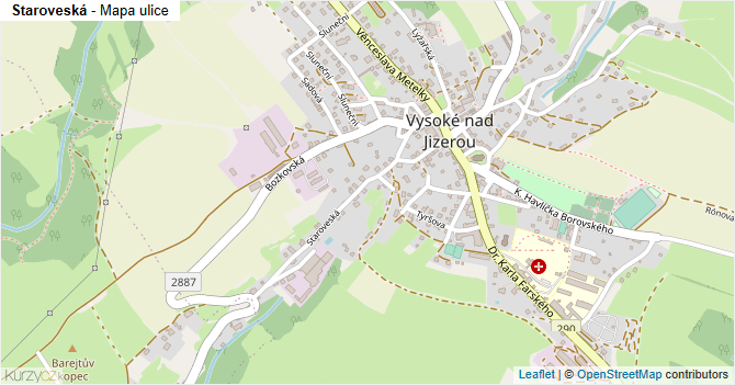 Staroveská - mapa ulice
