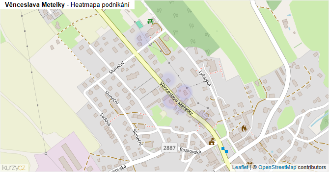 Věnceslava Metelky - mapa podnikání