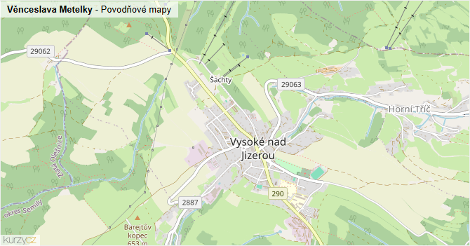 Věnceslava Metelky - záplavové mapy stoleté vody