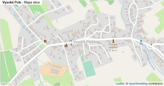 Vysoké Pole - mapa obce