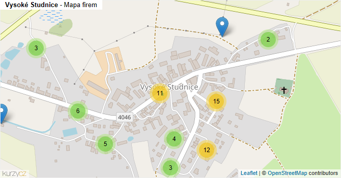 Vysoké Studnice - mapa firem