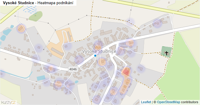 Vysoké Studnice - mapa podnikání