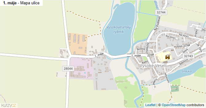 1. máje - mapa ulice