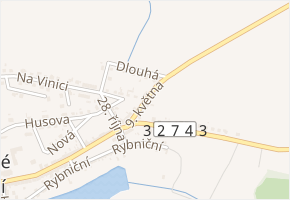 9. května v obci Vysoké Veselí - mapa ulice