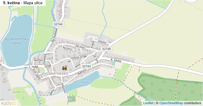 9. května - mapa ulice