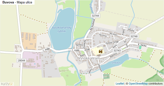 Buvova - mapa ulice