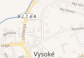 Dr. Zimmermana v obci Vysoké Veselí - mapa ulice
