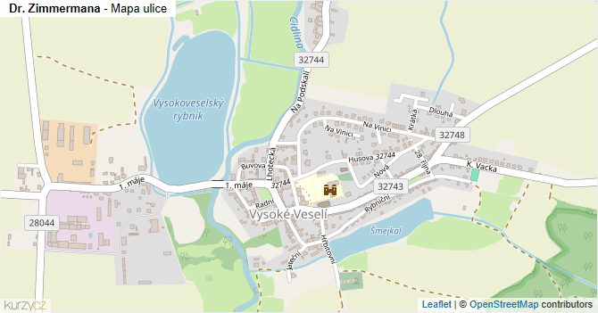 Dr. Zimmermana - mapa ulice