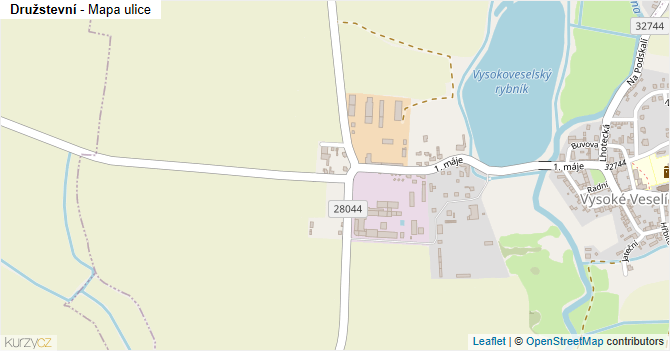 Družstevní - mapa ulice