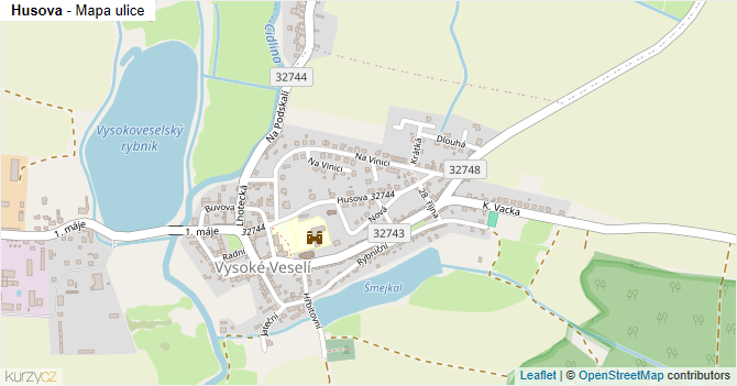 Husova - mapa ulice