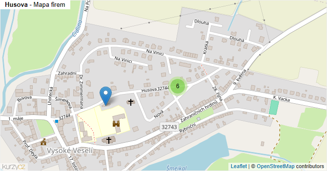 Husova - mapa firem
