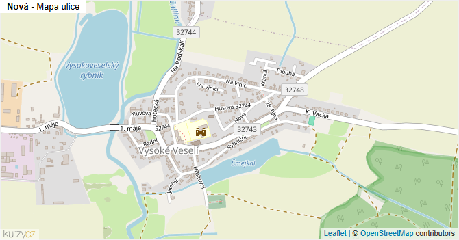 Nová - mapa ulice