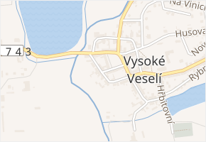 Prof. Deyla v obci Vysoké Veselí - mapa ulice