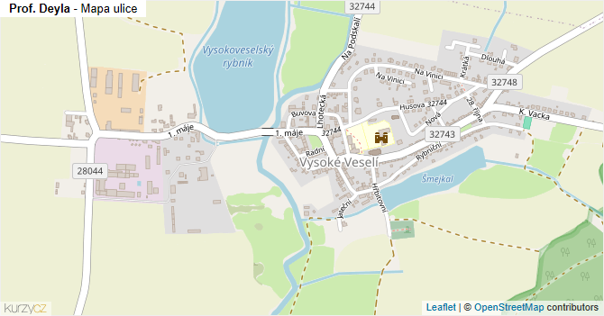 Prof. Deyla - mapa ulice