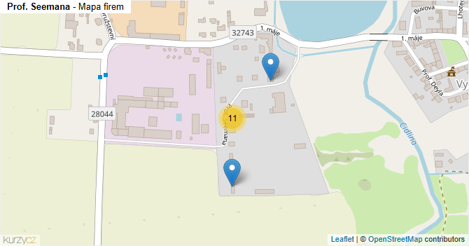 Prof. Seemana - mapa firem