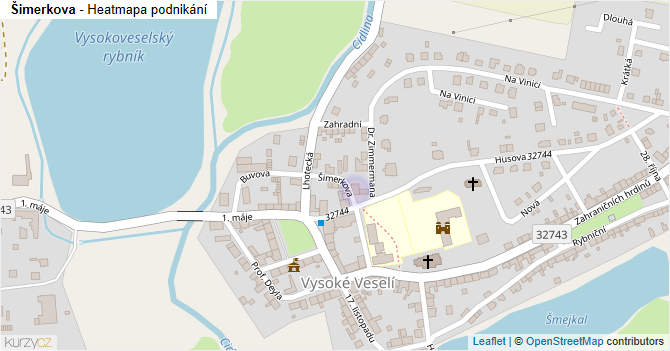 Šimerkova - mapa podnikání