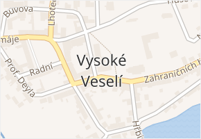 Vysoké Veselí v obci Vysoké Veselí - mapa části obce