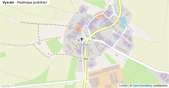 Vysoké - mapa podnikání