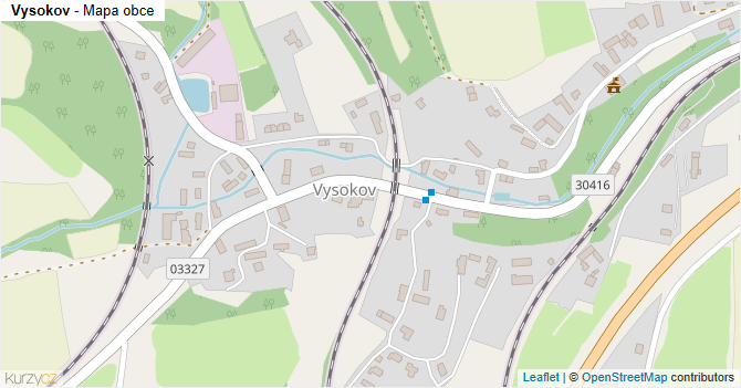 Vysokov - mapa obce