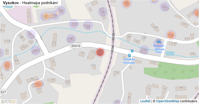 Vysokov - mapa podnikání