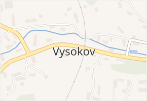 Vysokov v obci Vysokov - mapa části obce
