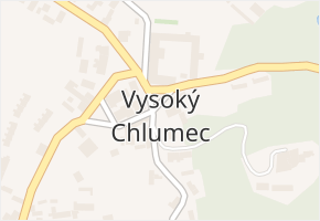 Hlubeč v obci Vysoký Chlumec - mapa ulice