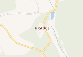 Hradce v obci Vysoký Chlumec - mapa části obce