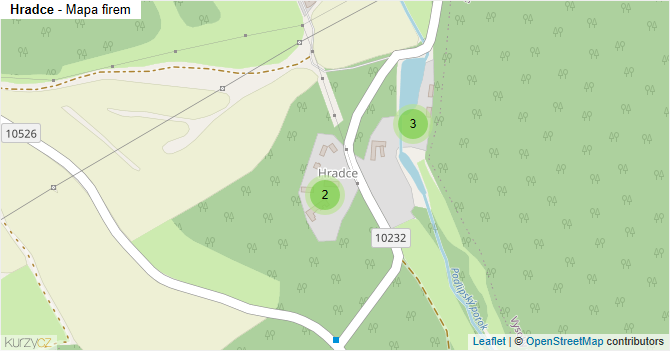 Hradce - mapa firem