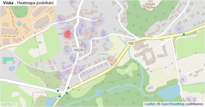 Víska - mapa podnikání