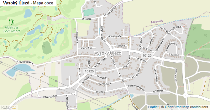 Vysoký Újezd - mapa obce