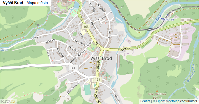 Vyšší Brod - mapa města