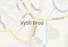 Česká v obci Vyšší Brod - mapa ulice