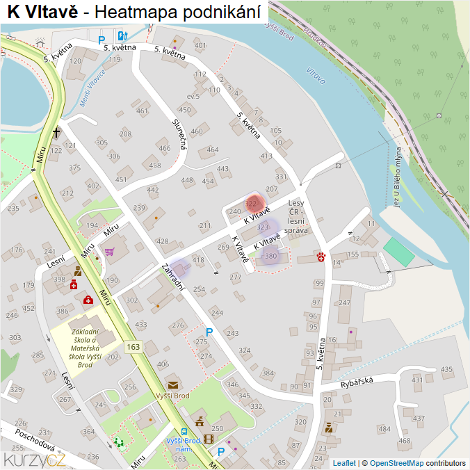Mapa K Vltavě - Firmy v ulici.