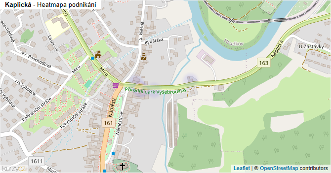 Kaplická - mapa podnikání