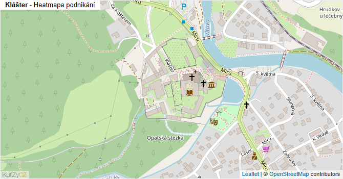 Klášter - mapa podnikání