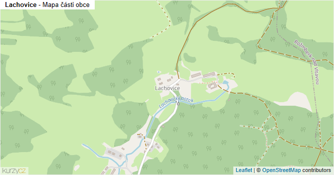 Lachovice - mapa části obce