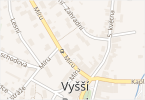 Míru v obci Vyšší Brod - mapa ulice