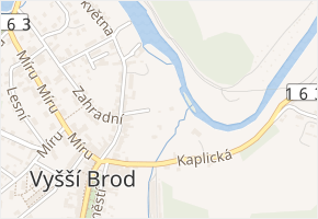 Rybářská v obci Vyšší Brod - mapa ulice